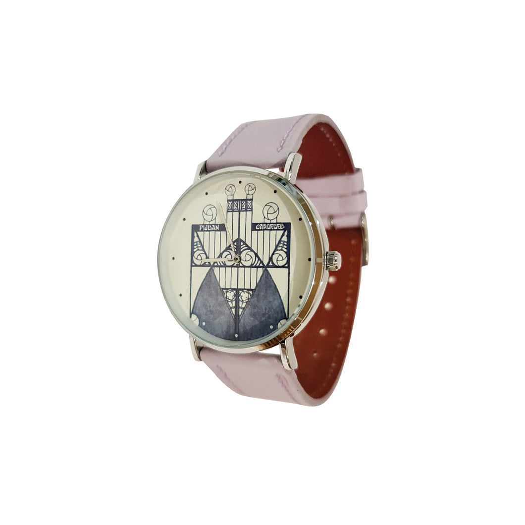 Rellotge de canell Cardedeu amb corretja de pell rosa